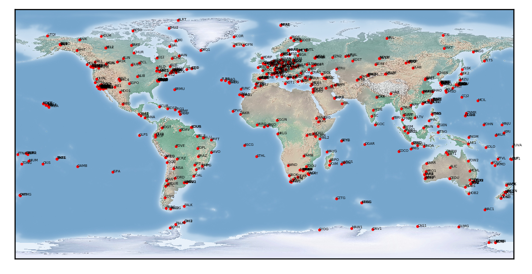 IGS Stations Map
